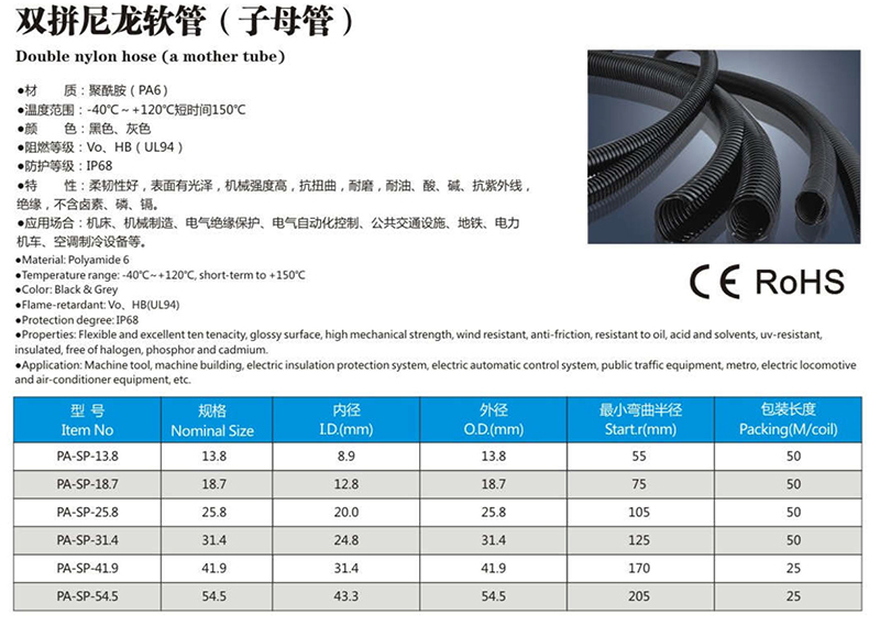 双拼波纹软管